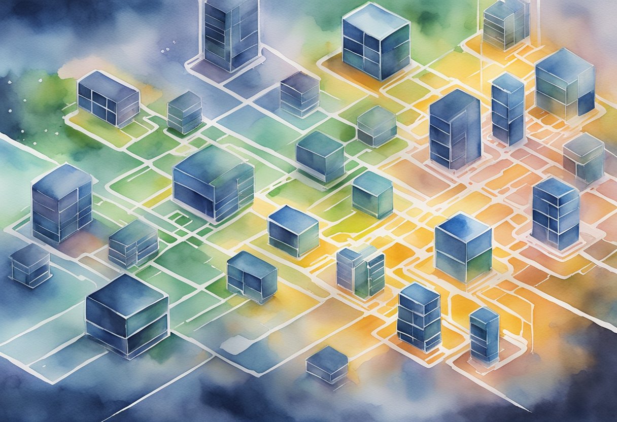 A network of interconnected servers spanning multiple regions, optimizing global content delivery