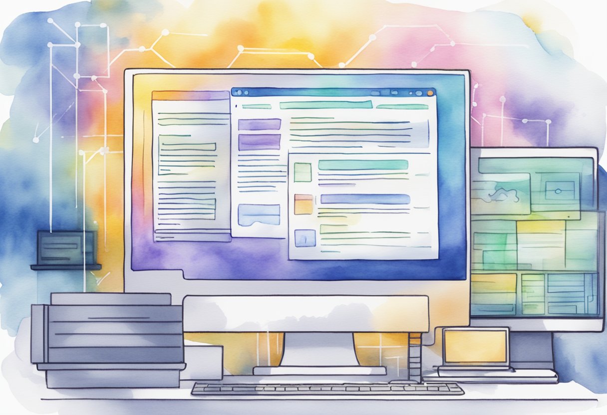 A computer screen displaying a blockchain contract management system for web hosting